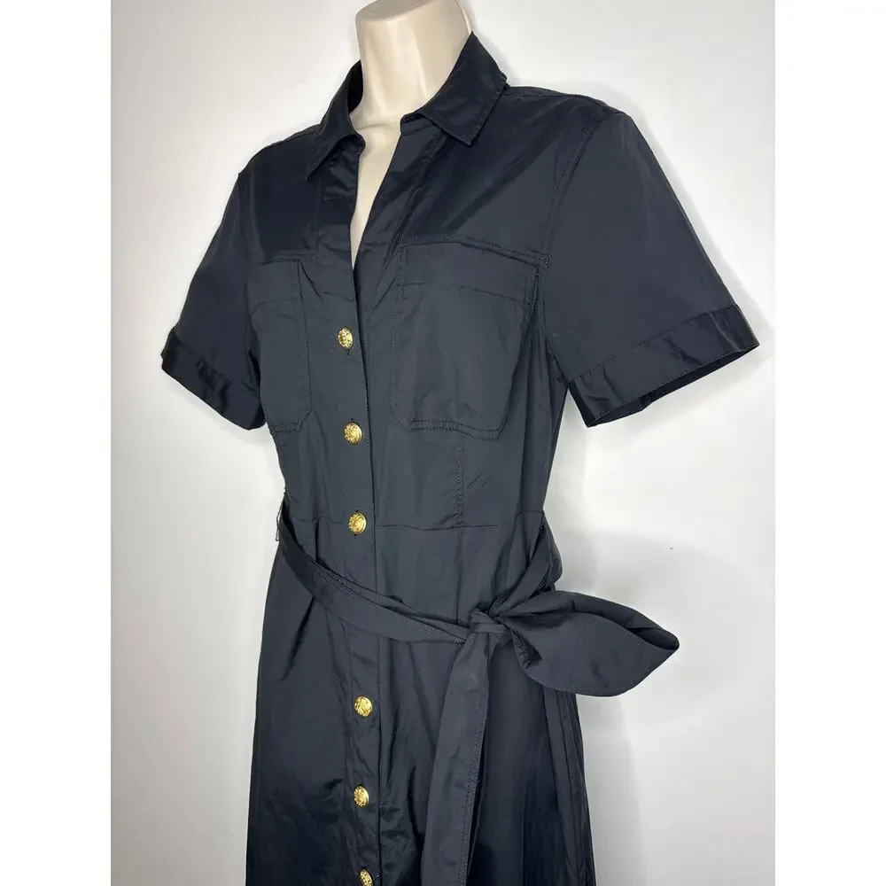 VERONICA BEARD Tabby Midi Dress Black Size 8 - Picture 7 of 13